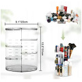 2 pcs 360 Spinning makeup holders Racks Set Durable 360 Rotation Makeup Organizer Cosmetic Carousel Plastic Storage Shelf